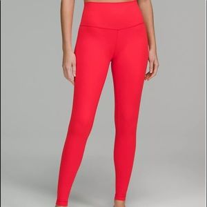 Lululemon Red High Rise Aligns 28” Size 10